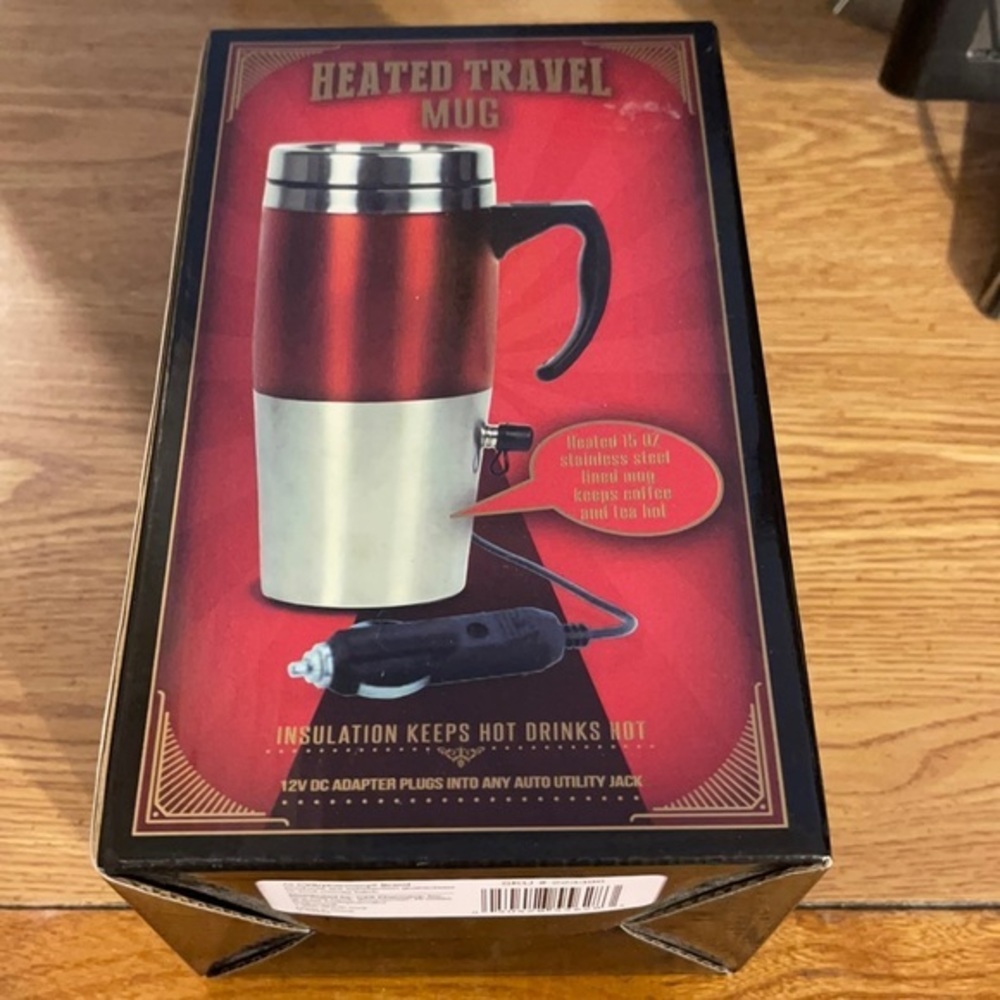 Heated Travel Mug with 12 volt car adapter, FREE SHIPPING